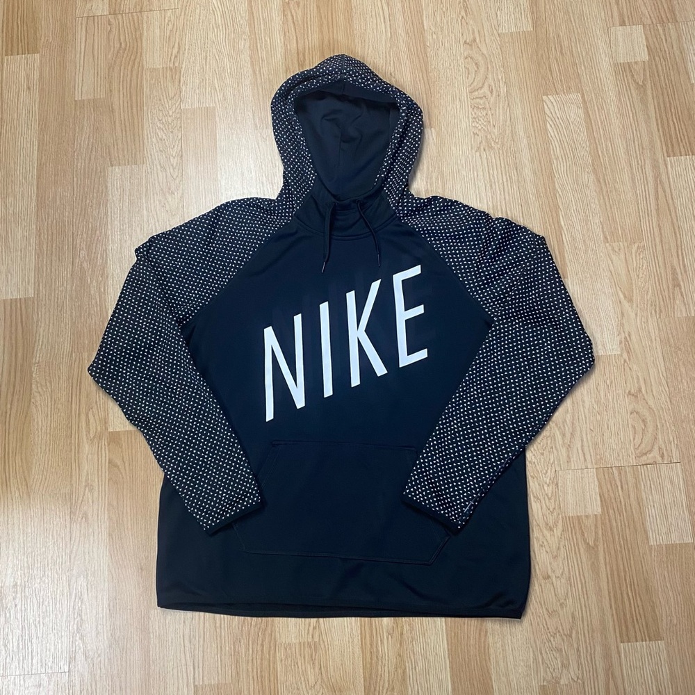 Nike Black and White Patterned Hoodie